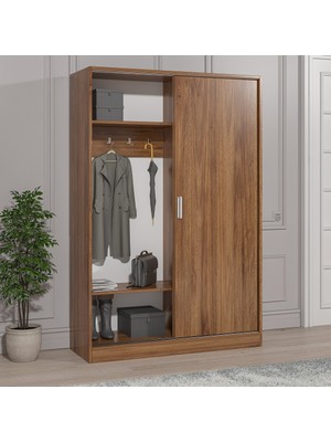 Missia Mobilya Napoli Sürme Kapaklı Portmanto Ceviz-Ceviz