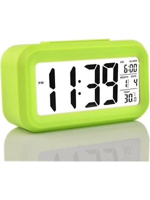 Bestac Fotoselli Işık Sensörlü Termometreli Alarmlı Dijital Masa Saati