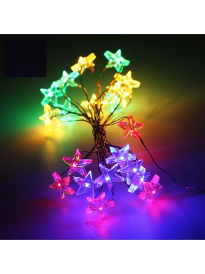 Patladı Gitti Peri LED Işıklı Yıldız Dizeleri 28'li 3.2 Metre USB Girişli Animasyonlu