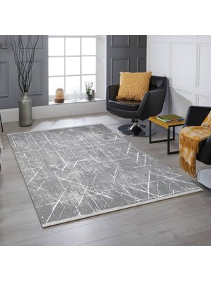 Atlas Halı Mood Koleksiyonu Md00D Gri 80 x 150 cm Modern Halı