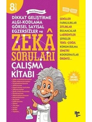 Dikkat Geliştirme Algı-Kodlama Görsel Sayısal Egzersizler ve Zeka Soruları Çalışma Kitabı - 8