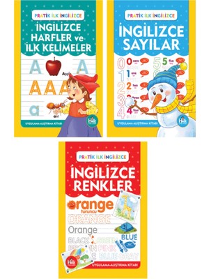 Ingilizce Harfler Sayılar ve Renkler Seti (3 Kitap Takım)