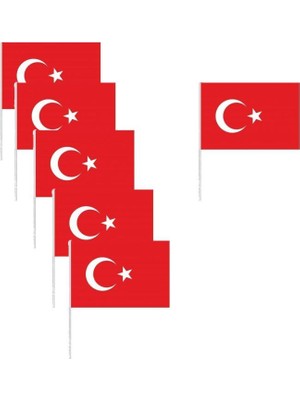 Crv Türk Bayrağı Küçük Boy Çıtalı 10'lu