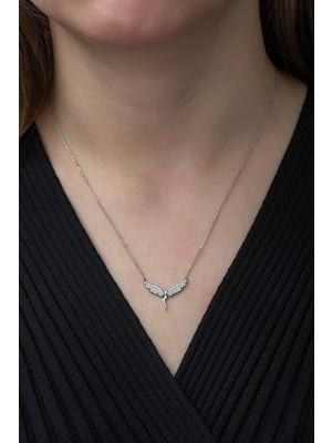 Nereze 925 Ayar Peri  Kolye Kadın Gümüş Kolye