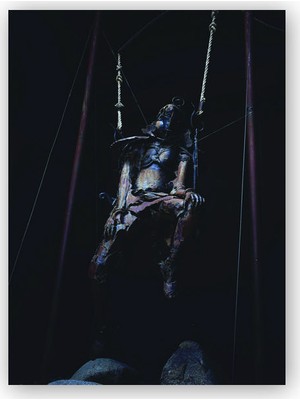 Caka Tablo   Ahşap Tablo Armored Guy Hang Statue