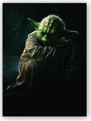 Caka Tablo   Ahşap Tablo Yoda Star Wars