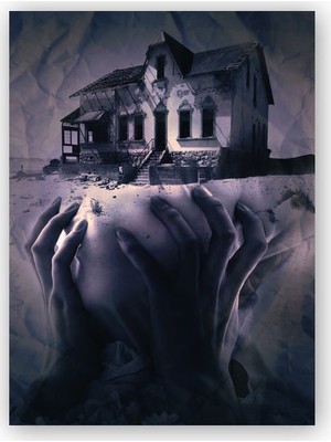 Caka Tablo   Ahşap Tablo Fantezi Evi Ayakta Tutan Kadın