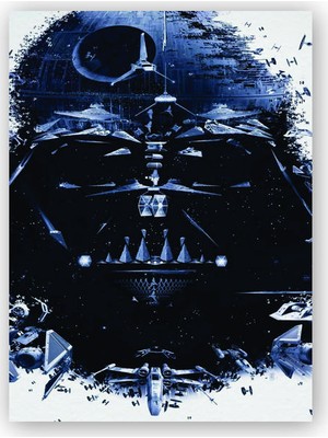 Caka Tablo   Ahşap Tablo Star Wars Darth Vader