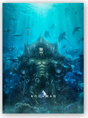 Caka Tablo   Ahşap Tablo Aquaman Afiş Görseli