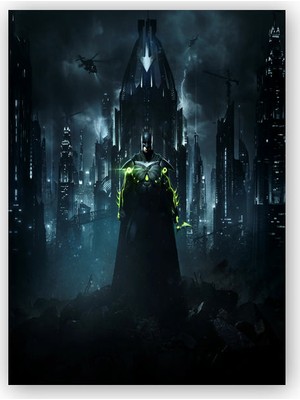 Caka Tablo   Ahşap Tablo Injustice 2 Batman Görseli