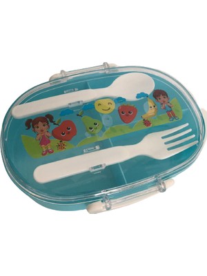 pobi Oval Üç Bölmeli Beslenme Kabı