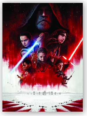 Caka Tablo   Ahşap Tablo Star Wars The Last Jedi Princess Leia Organa R2D2 Poe