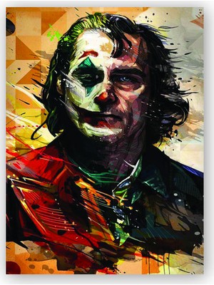 Caka Tablo   Ahşap Tablo Joker Illustration Görseli