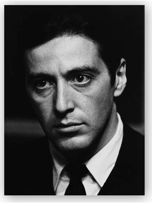 Caka Tablo   Ahşap Tablo The Godfather Al Pacino Siyah Beyaz