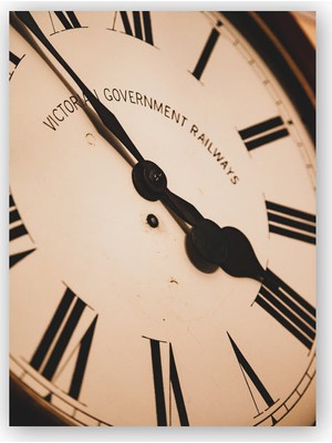 Caka Tablo   Ahşap Tablo Büyük Demiryolu Saati