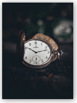 Caka Tablo   Ahşap Tablo Festina Köstekli Saat