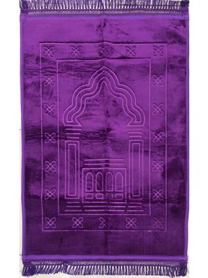 İnanteks Lüks Kalın Yumuşak Peluş Seccade Kaymaz Taban Özellikli Çantalı