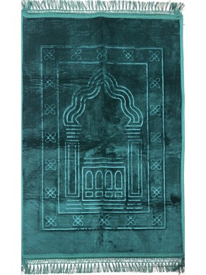 İnanteks Lüks Kalın Yumuşak Peluş Seccade Kaymaz Taban Özellikli Çantalı