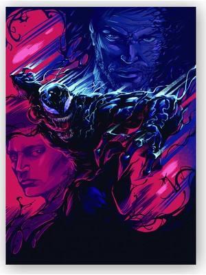 Caka Tablo   Ahşap Tablo Venom Artwork