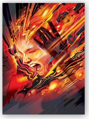 Caka Tablo   Ahşap Tablo Dark Phoenix Jean Grey Art