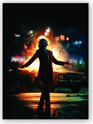 Caka Tablo   Ahşap Tablo Joker Key Art