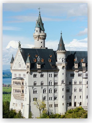 Caka Tablo   Ahşap Tablo Neuschwanstein Şatosu