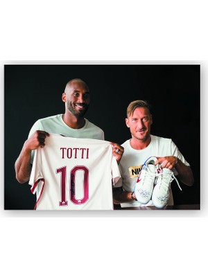 Caka Tablo   Ahşap Tablo Kobe Bryant ve Totti