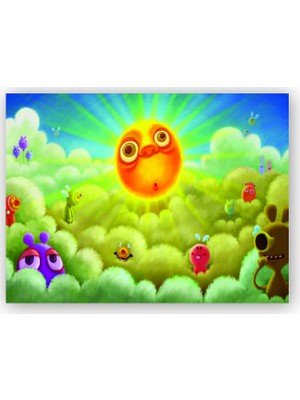 Caka Tablo   Ahşap Tablo Çizgi Film Sahnesi