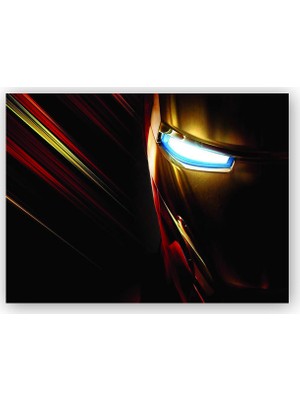 Caka Tablo   Ahşap Tablo Iron Man Göz Profili