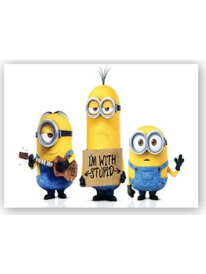 Caka Tablo   Ahşap Tablo Minions-3 in 1