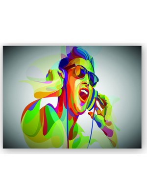 Caka Tablo   Ahşap Tablo Renkli Dj