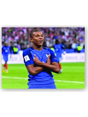 Caka Tablo   Ahşap Tablo Kylian Mbappé 2018 Fıransa