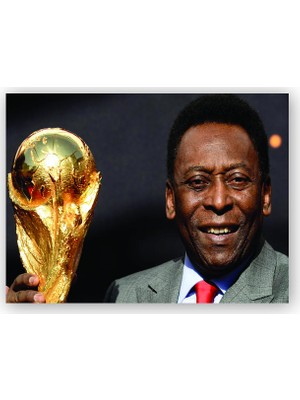 Caka Tablo   Ahşap Tablo Pele Futbolcu Brezilya