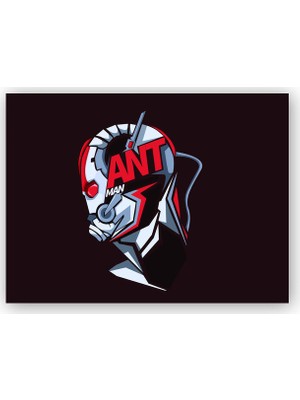 Caka Tablo   Ahşap Tablo Ant Man Profil Çizim Görseli