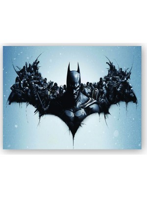 Caka Tablo   Ahşap Tablo Yarasa Kanadı Batman ve Arkham