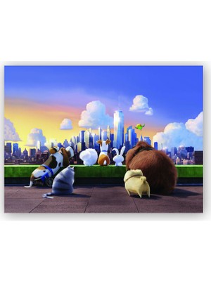 Caka Tablo   Ahşap Tablo Evcil Hayvanların Gizli Yaşamı Gökdelen Denizi