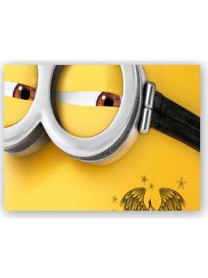 Caka Tablo   Ahşap Tablo Minion Gözler