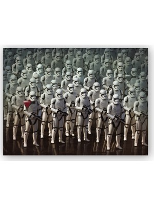 Caka Tablo   Ahşap Tablo Star Wars Güç Uyanıyor Stormtroopers
