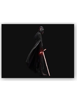Caka Tablo   Ahşap Tablo Star Wars Kylo Ren Işın Kılıcı