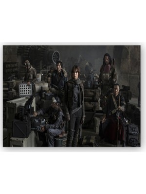 Caka Tablo   Ahşap Tablo Star Wars Rogue One Kadro