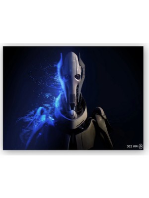 Caka Tablo   Ahşap Tablo Star Wars Vattlefront 2 General Grievous
