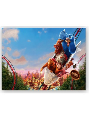 Caka Tablo   Ahşap Tablo Wonder Park Roller Coaster