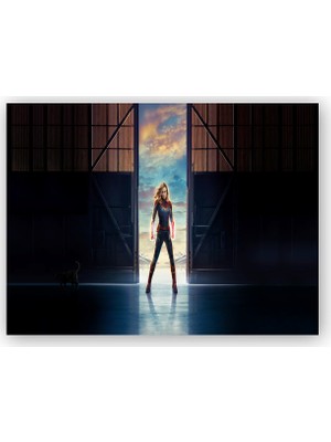 Caka Tablo   Ahşap Tablo Captain Marvel Açık Kapılar