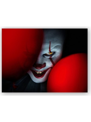 Caka Tablo   Ahşap Tablo It 2 Pennywise Sinsi