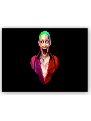Caka Tablo   Ahşap Tablo Joker Dark Black Minimal Artwork