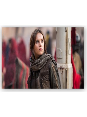 Caka Tablo   Ahşap Tablo Starwars Jyn Erso