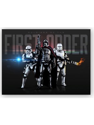 Caka Tablo   Ahşap Tablo Starwars Soldiers of the First Order