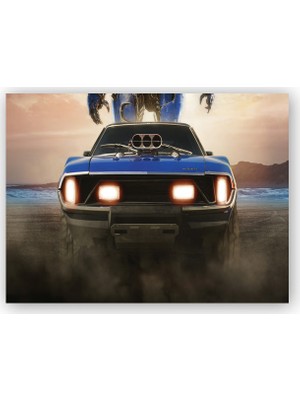 Caka Tablo   Ahşap Tablo Transformers Bumblebee Dropkick