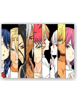 Caka Tablo   Ahşap Tablo Anime Karakterler Şerit Kompozisyon