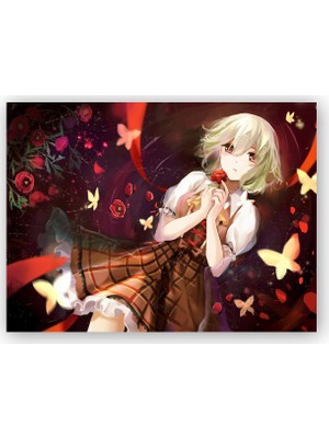 Caka Tablo   Ahşap Tablo Anime Kız Yuuka Kazami
